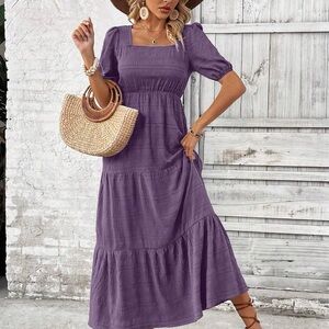 Elegant Purple Women's Dress